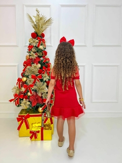 Vestido infantil luxo vermelho - Flor e Liz Boutique
