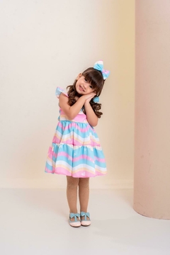 Vestido infantil Arco-íris Candy Collor colorido na internet