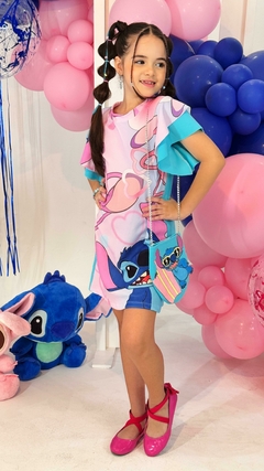 Vestido azul + Bolsa Lilo Stitch - comprar online