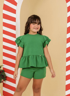 Conjunto infantil verde Natal - comprar online