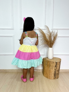 Vestido + laço de cabelo Candy Collor - Flor e Liz Boutique
