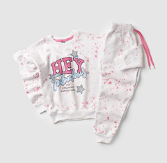 Conjunto Moletom menina Hey Fabulous Branco - comprar online