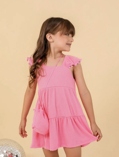 Vestido rosa + bolsa - Flor e Liz Boutique