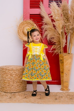 Vestido festa junina luxo + laço de cabelo