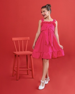 Vestido laço Bia Rosa pink Barbie