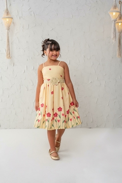 Imagem do Vestido luxo floral + cinto
