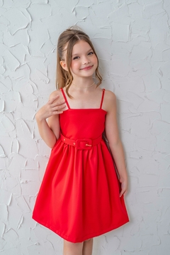 Vestido + cinto vermelho luxo Natal - Flor e Liz Boutique