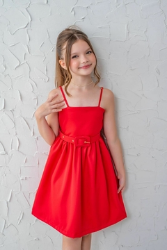 Vestido + cinto vermelho luxo Natal - comprar online