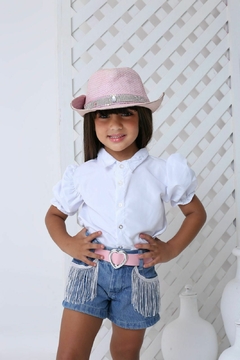 Conjunto infantil Boiadeira Ana Castela blusa + shorts + cinto - comprar online