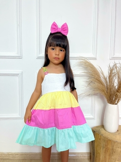 Vestido + laço de cabelo Candy Collor - comprar online