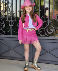 Conjunto Infantil Boiadeira Ana Castela Rosa pink - Flor e Liz Boutique