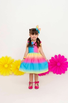 Vestido infantil Candy Color colorido primavera verão na internet