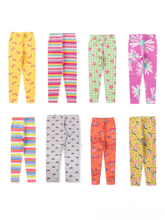 Calça cotton legging infantil estampada