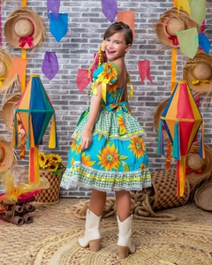 Vestido infantil luxo festa junina - Flor e Liz Boutique