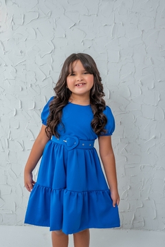 Vestido infantil + cinto azul royal na internet