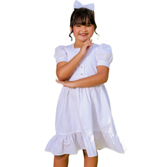 Vestido Branco ano novo infantil em tricoline PERO - loja online