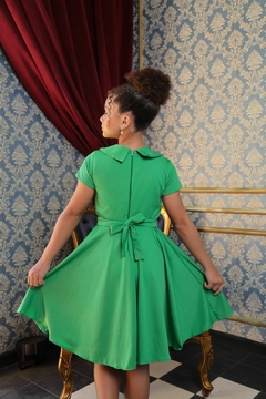 Vestido infantil luxo modelo boneca verde natal - Flor e Liz Boutique