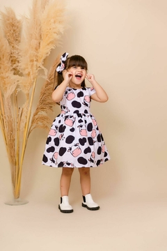 Vestido luxo + Laço de cabelo Fazendinha vaquinha - comprar online