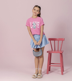 Conjunto Lilo Stitch T-shirt + shorts saia balonê na internet