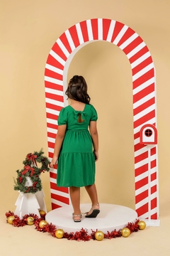 Imagem do Vestido infantil Juvenil Verse musgo Natal