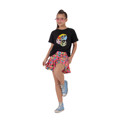 Conjunto infantil T-shirt + saia balone Super Poderosas na internet