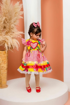 Vestido luxo infantil festa junina - Flor e Liz Boutique