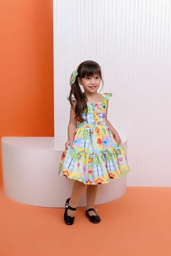 Vestido + laço de cabelo infantil Jardim Encantado - loja online