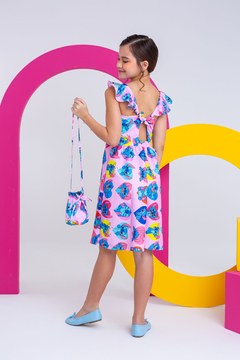 Vestido infantil + bolsinha Lilo e Stitch - Flor e Liz Boutique