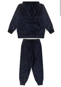 Conjunto Plush veludo menino azul marinho - comprar online