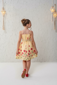Vestido luxo floral + cinto - comprar online