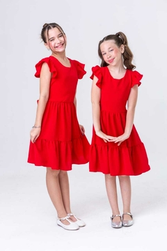 Vestido infantil vermelho Natal - loja online