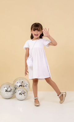 Vestido branco ano novo + bolsa