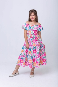 Vestido infantil juvenil flora verão - loja online