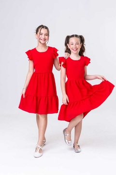 Vestido infantil vermelho Natal
