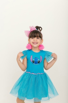 Fantasia Vestido Lilo e Stitch Azul - comprar online