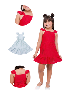 Vestido laise infantil natal ano novo