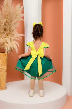 Vestido infantil festa junina Rainha do Milho + laço de cabelo na internet