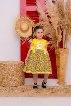 Vestido festa junina luxo + laço de cabelo - Flor e Liz Boutique