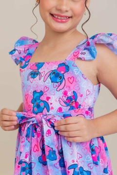 Vestido infantil Lilo e Stitch rosa na internet