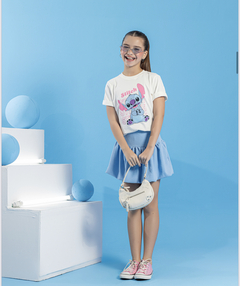 Conjunto Lilo Stitch T-shirt + shorts saia balonê - Flor e Liz Boutique