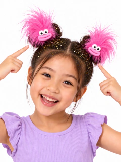 Imagem do Kit cabelo maluco presilha + gliter
