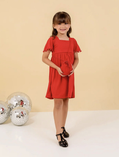 Vestido vermelho natal + bolsa - comprar online