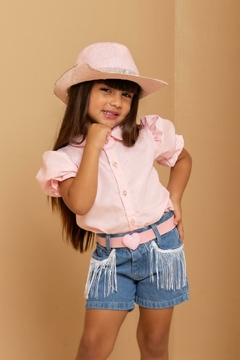 Conjunto Boiadeira Ana Castela blusa+ shorts + cinto - comprar online