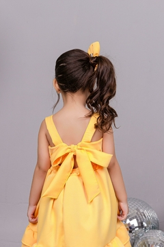 Vestido luxo infantil verão amarelo Cerejinha - comprar online