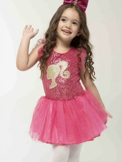 Vestido+ tiara fantasia Luxo Barbie Girl
