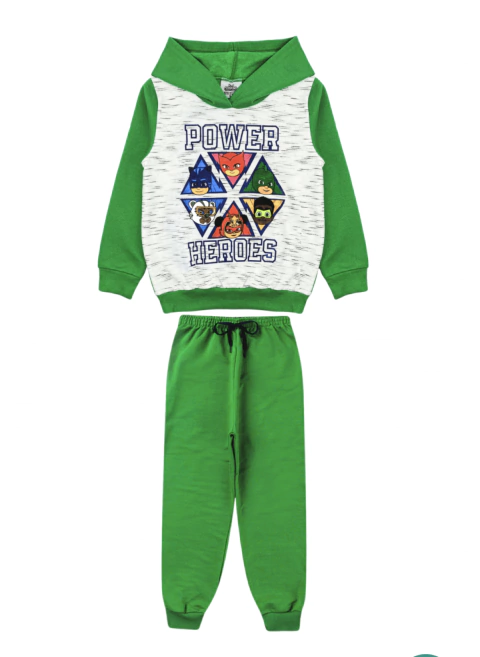Conjunto moletom infantil PJ MASKS