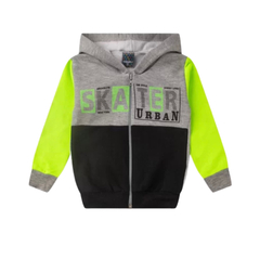 Conjunto Moletom Infantil Inverno Menino Mescla Preto - comprar online