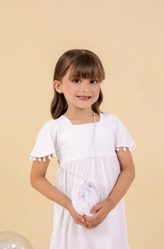 Vestido branco ano novo + bolsa