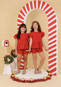 Conjunto infantil vermelho Natal