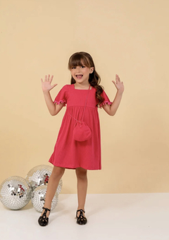 Vestido rosa pink + bolsa